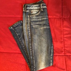 Dear John Denim skinny jean w/ side silver detail